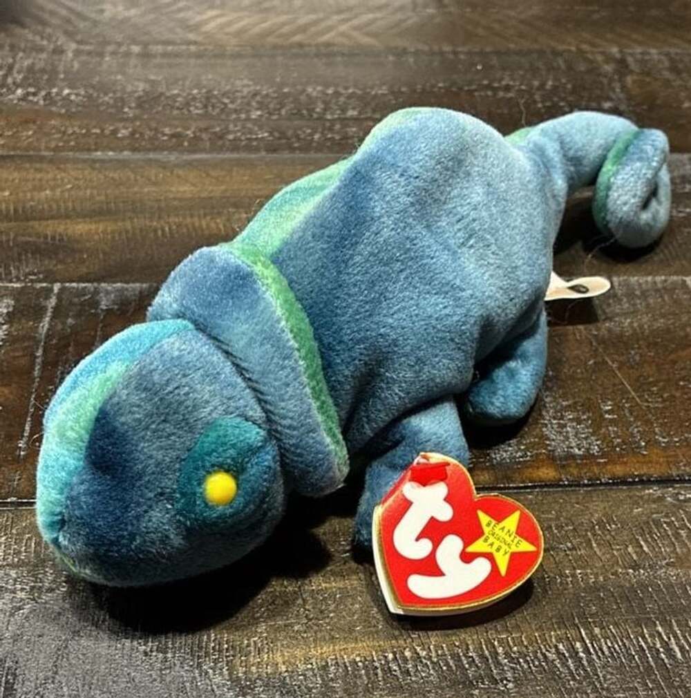 Ty Beanie Babies Rainbow The Chameleon Plush
